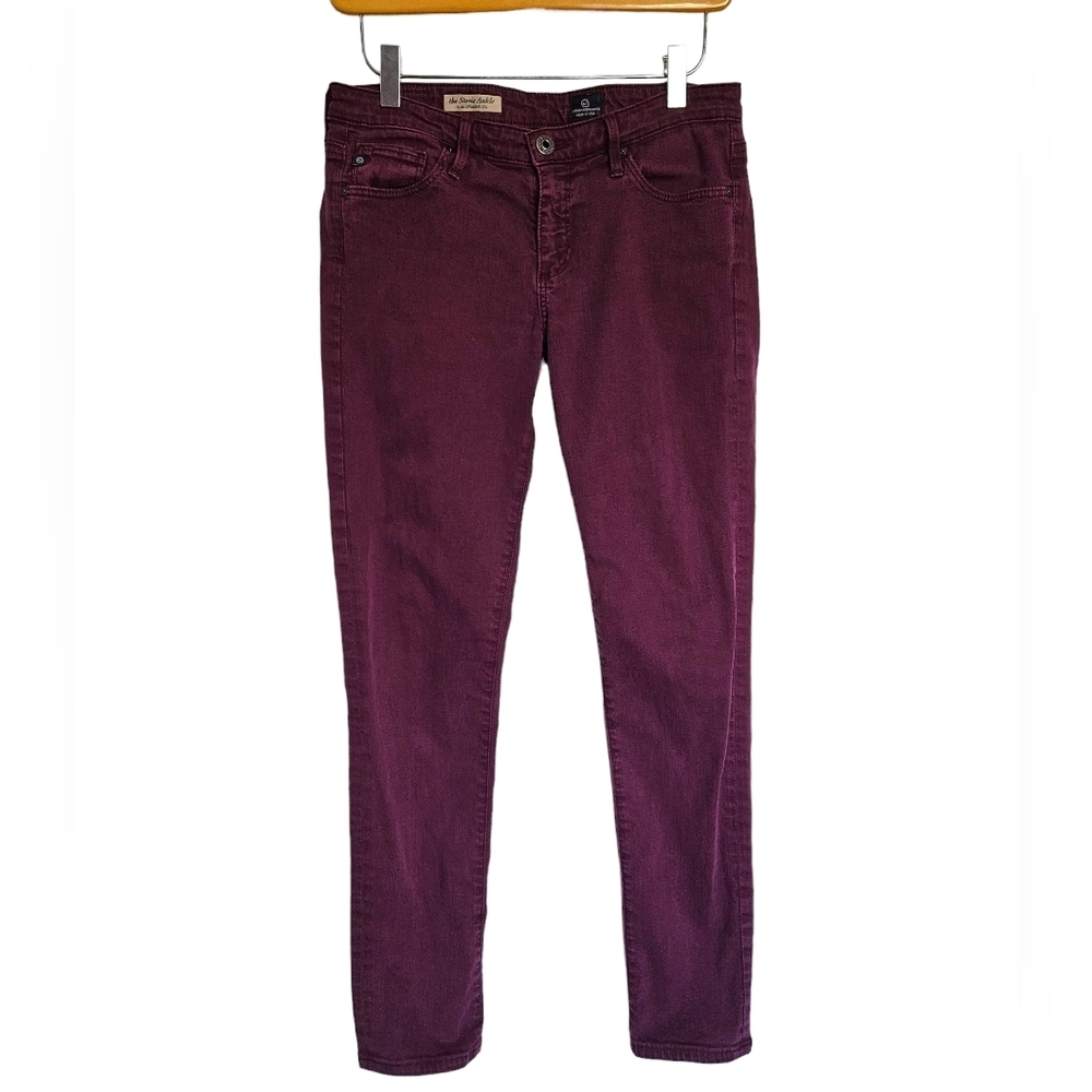 AG Adriano Goldschmied Stevie slim straight ankle jeans purple